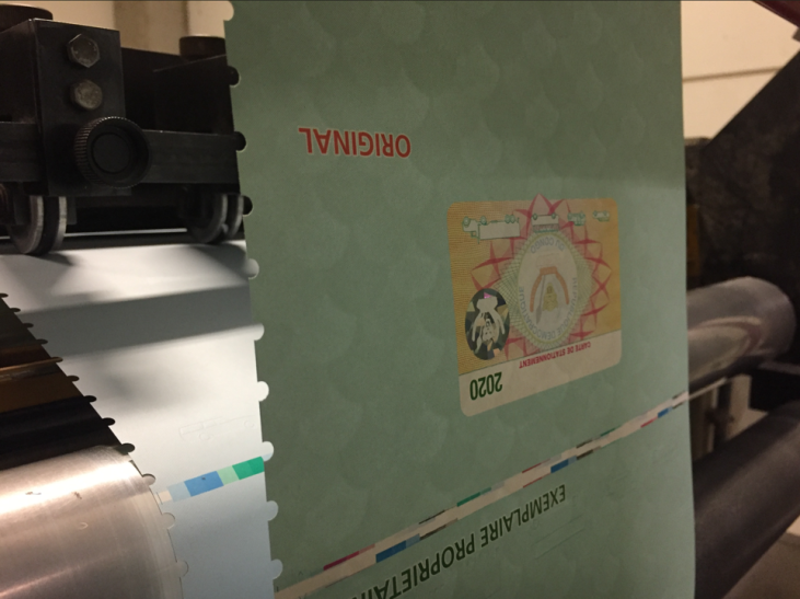 Group Joos security print carte de stationnement