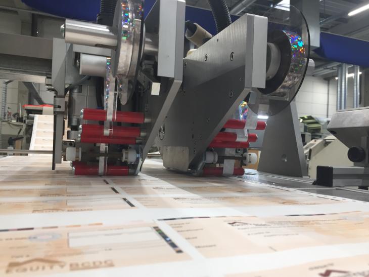 Group Joos security print stamp hologram cheques